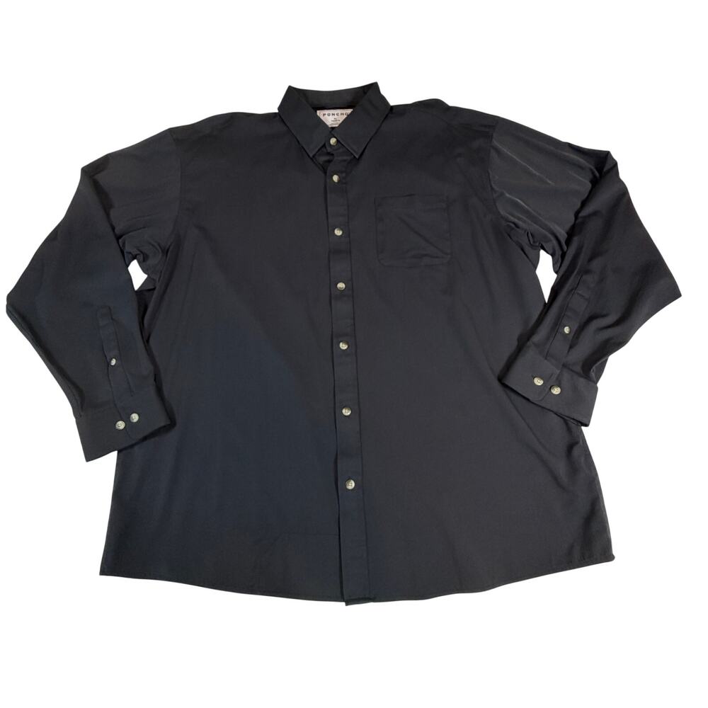 Poncho Outdoors Ultra-Lite Lightweight Longsleeve Shirt Black Men Regular Fit XL